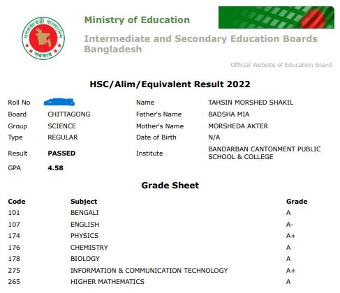HSC Result